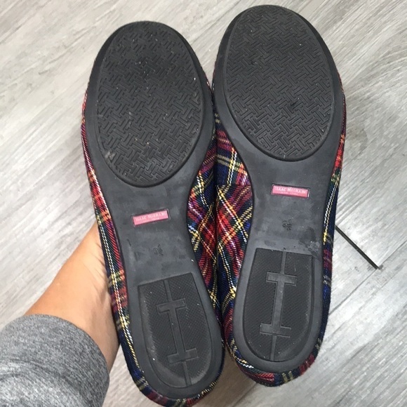 Isaac Mizrahi New York Fabola Navy Plaid Bow Flats size 9.5 - Picture 11 of 11